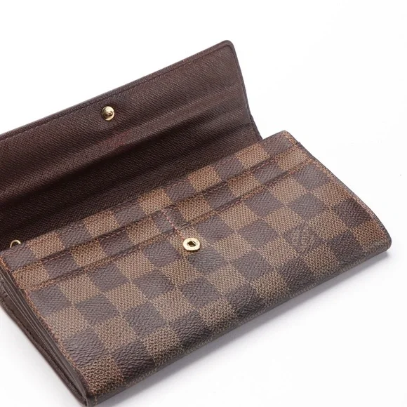 Louis Vuitton Damier Ebene Leather Sarah Wallet - Picture 4 of 5